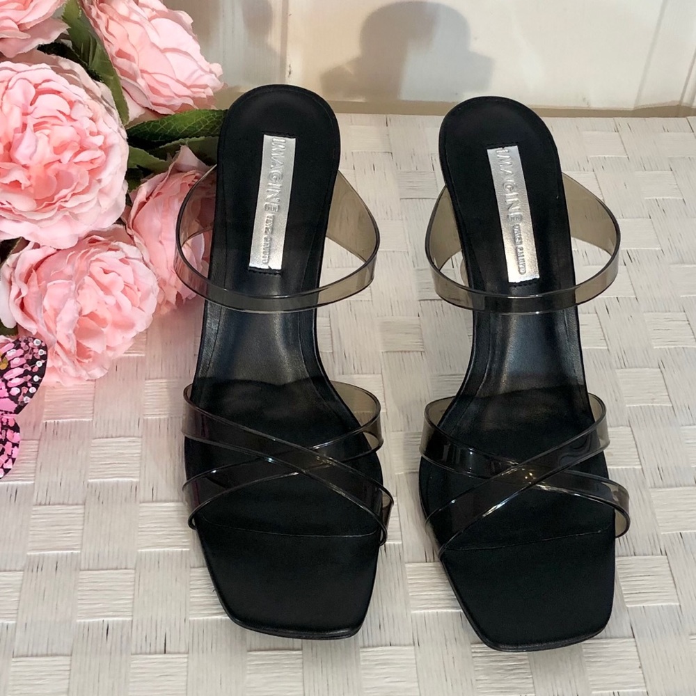 📁 Imagine Vince Camuto Breean Lucite Statement Heels - Picture 13 of 16